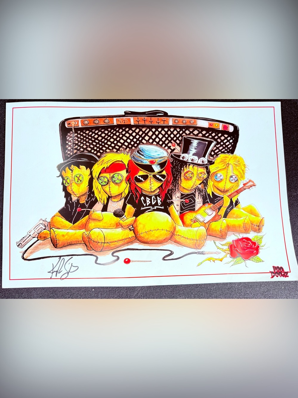 VooDoodz Ken R. Salinas Guns & Roses Poster Slash Axl Rose 11x17